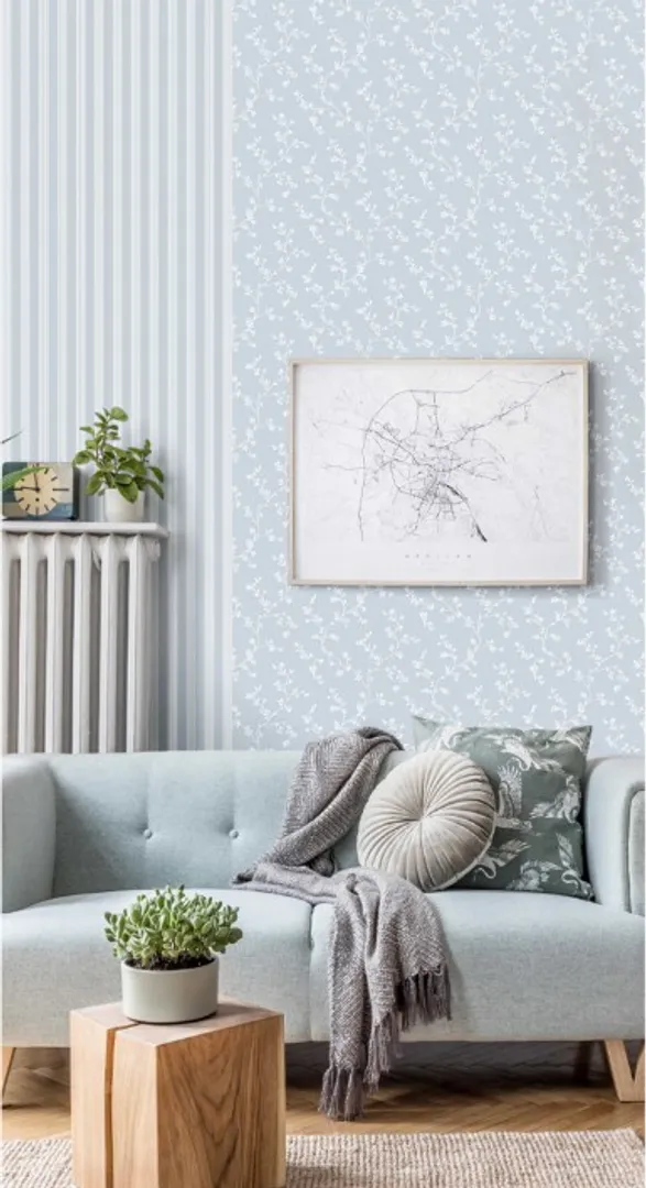 Fiori Country - Parato a righe shabby chic in vari colori della Cristiana Masi