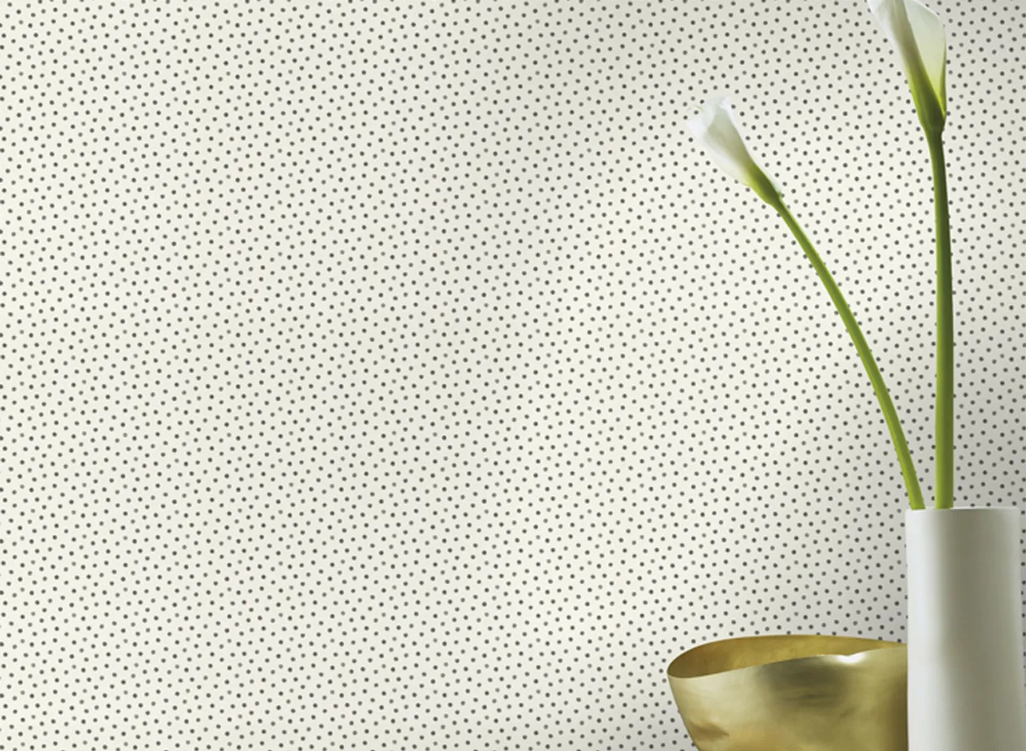 Jolie 2 - Carta da parato pois in vari colori effetto acquerellato