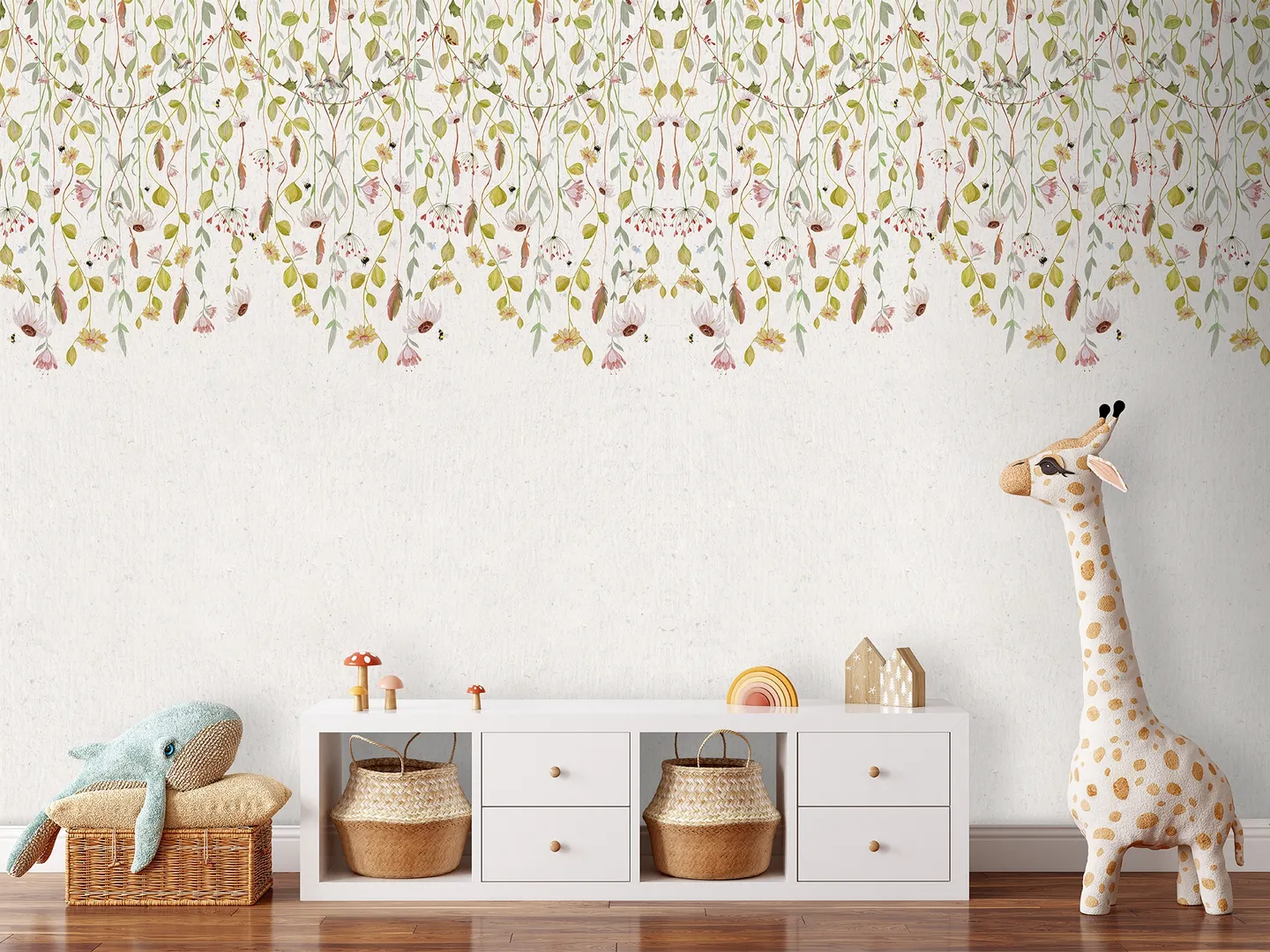 Cute Walls - Parato floreare per camerette, ripetibile dim. H2.80m x L2.12m