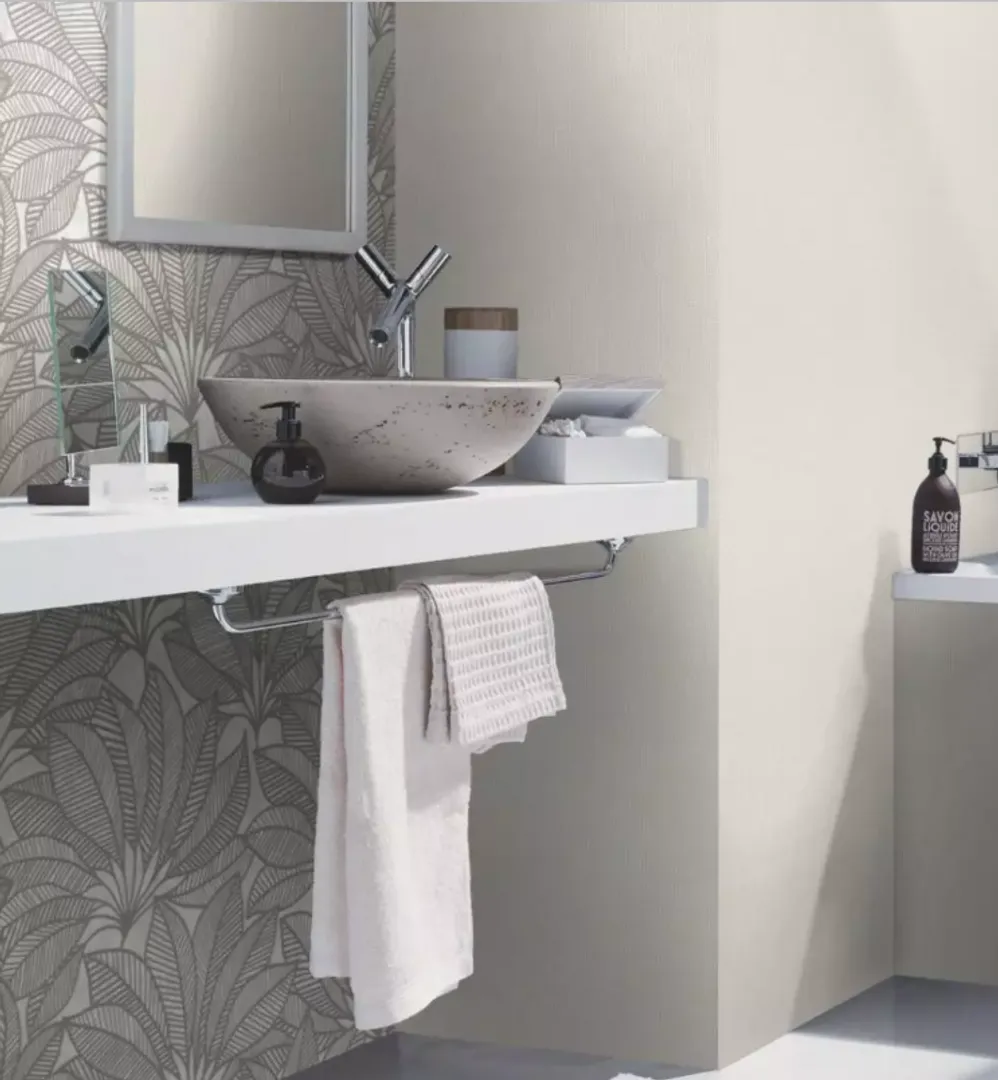 Loft - Carta parati tropicale in 2 colorazioni a rilievo