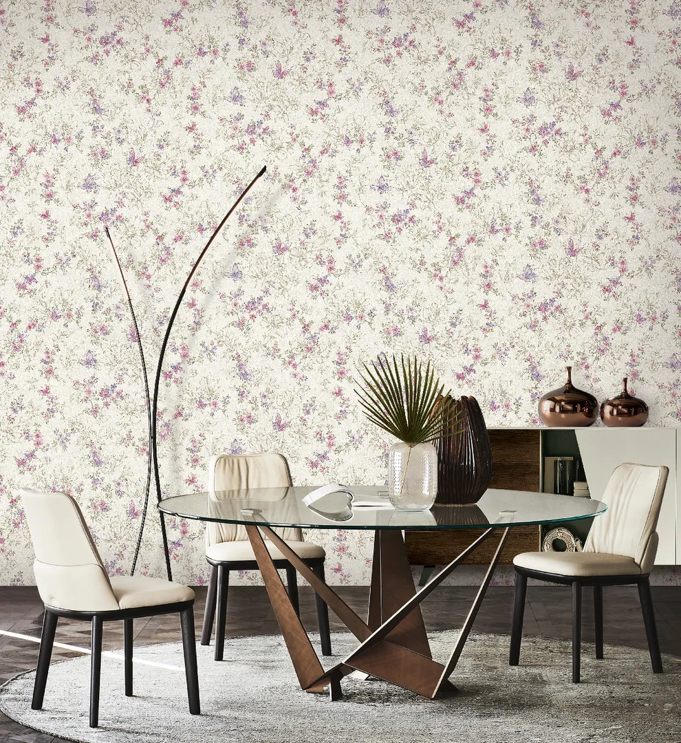 Blumarine n.5 - Parato floreale in varie colorazioni stampa disegno. 