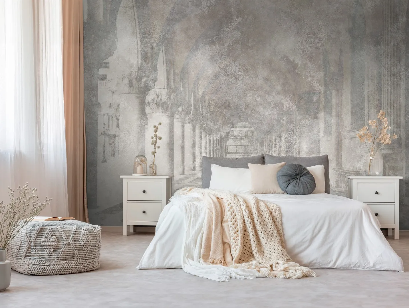 Unico - Pannello in carta da parato 3d architettonico. Dim. L3.71m x H2.80m. Non ripetibile