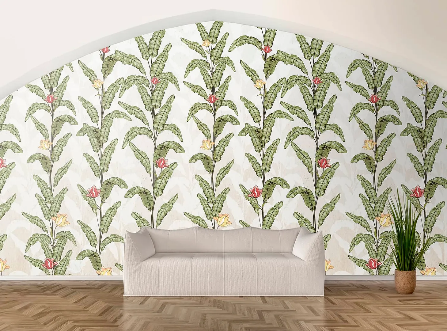 Wonderwall vol1 -  Pannello in carta da parato tropicale in due colorazioni, dimensioni L188cm x H300cm ripetibile