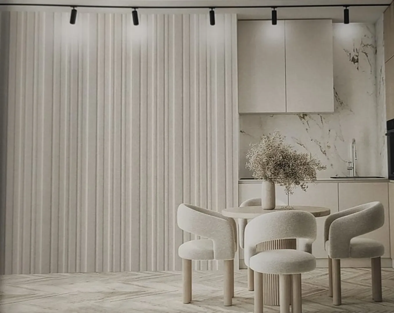 Feature Walls - Parato ripetibile rigato tridimensionale. Dim. H2.80m x L1.06m