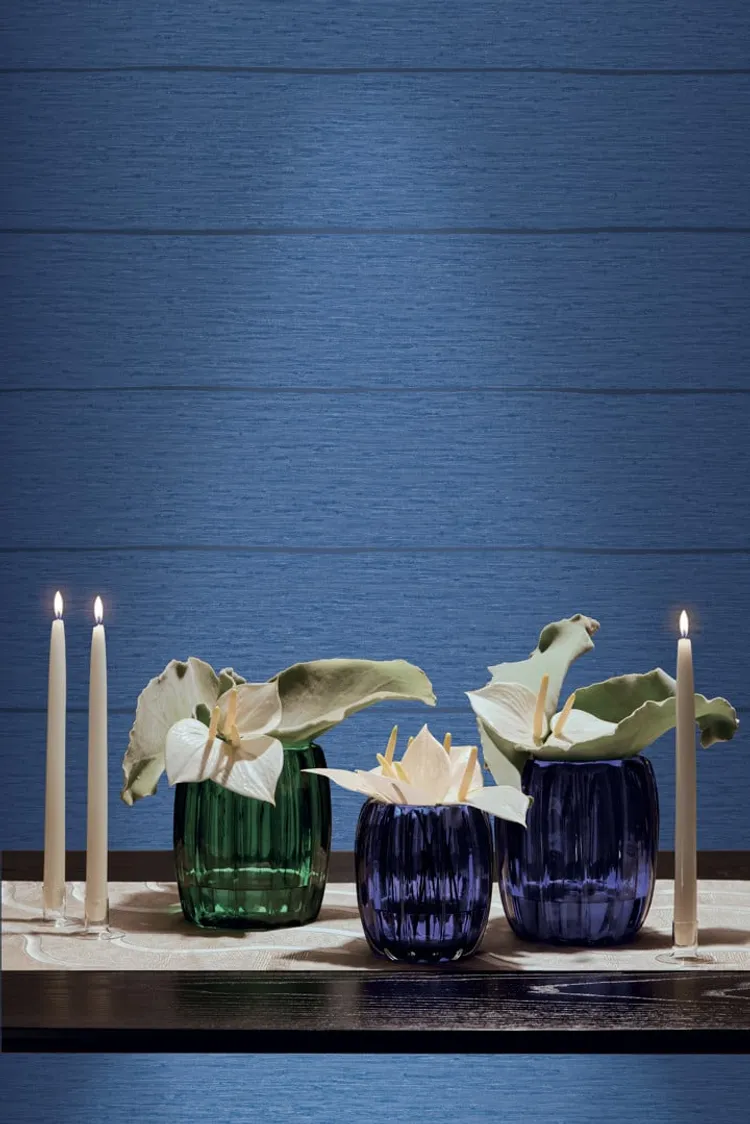 Armani Casa 8 - Carta da parati effetto tessuto stampa rigata in vari colori