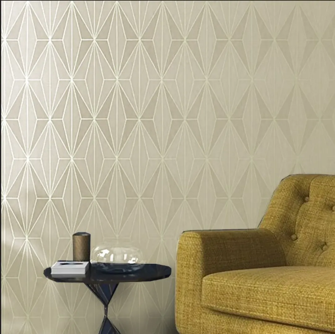 Outlet Gold - Parati in stock con stampa a rilievo e riflessi di luce. Pz 7