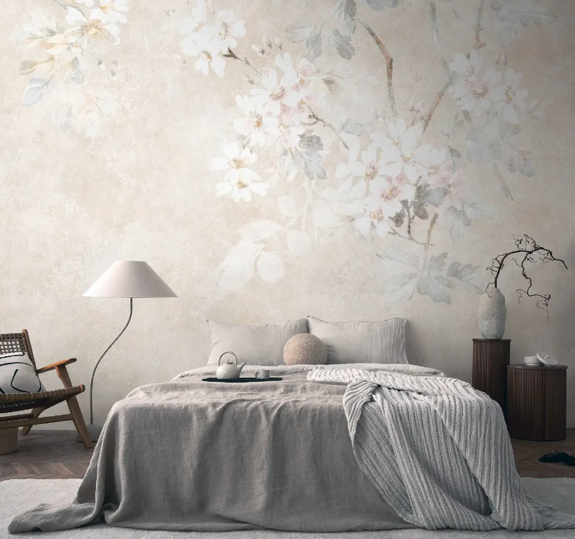 Unico - Parato floreale non ripetibile dimensione L3.71m x H2.80m