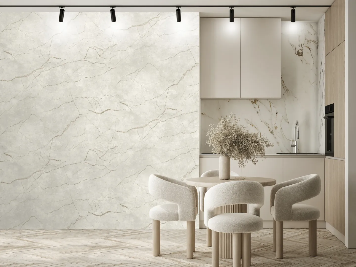 Feature Walls - Parati effetto marmo dim. H2.80m x L2.12m ripetibile