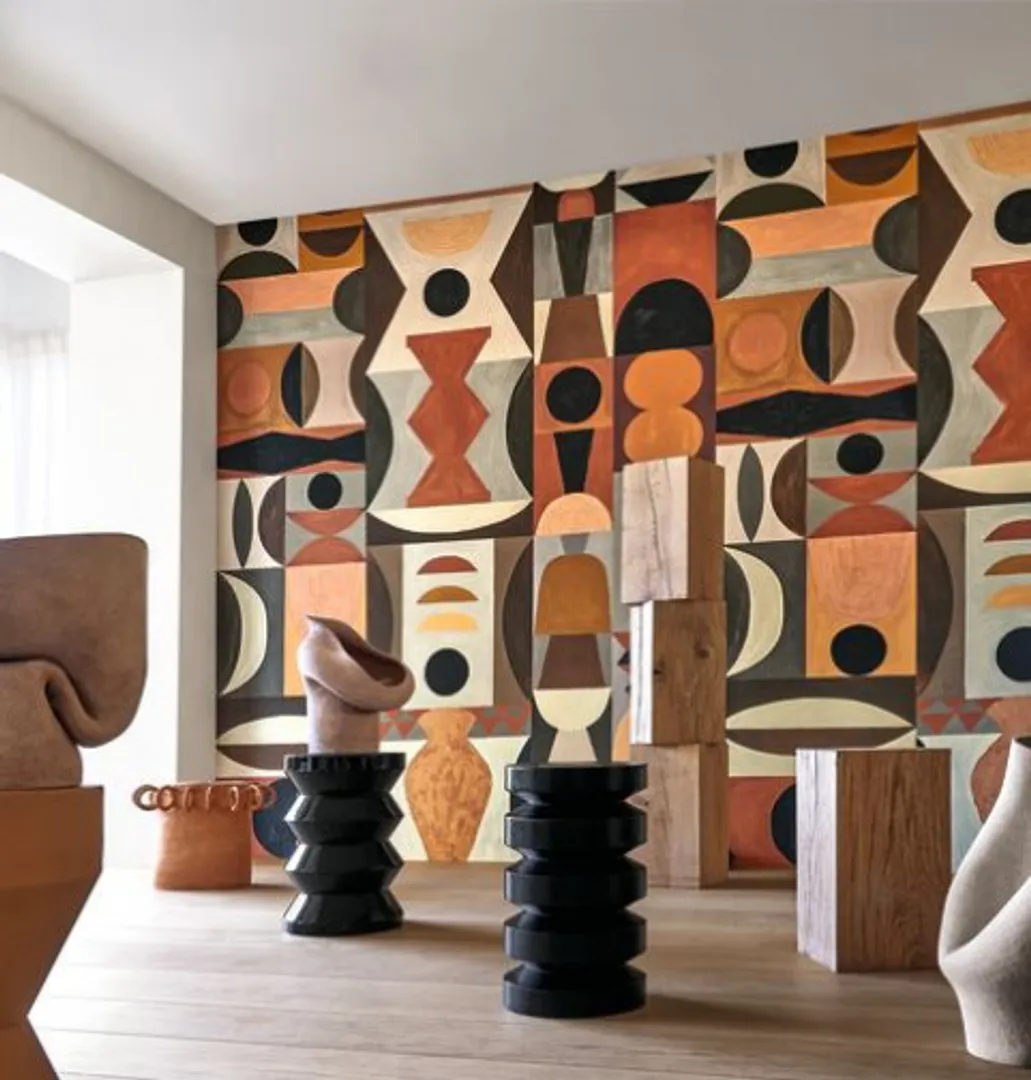 L'Atelier - Pannello murale astratto trama effetto tessuto in vari colori
