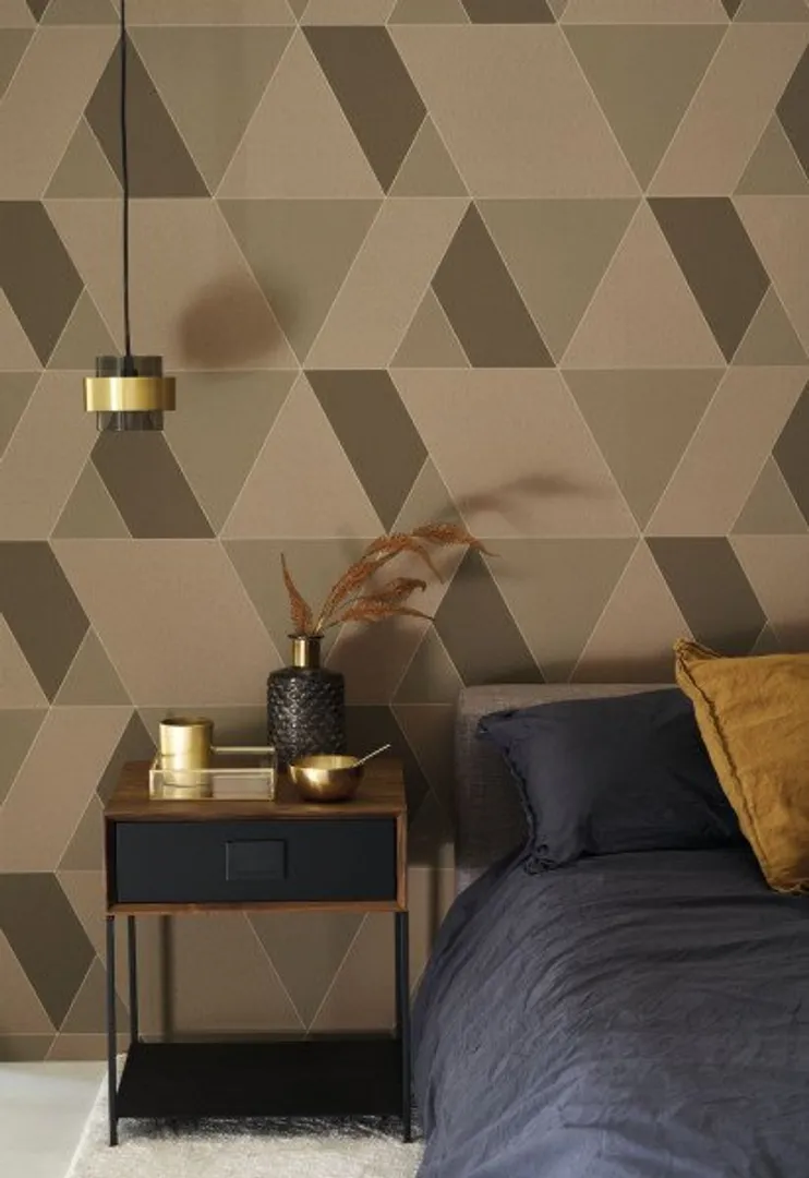 Perception - Parato geometrico tridimensionale vari colori