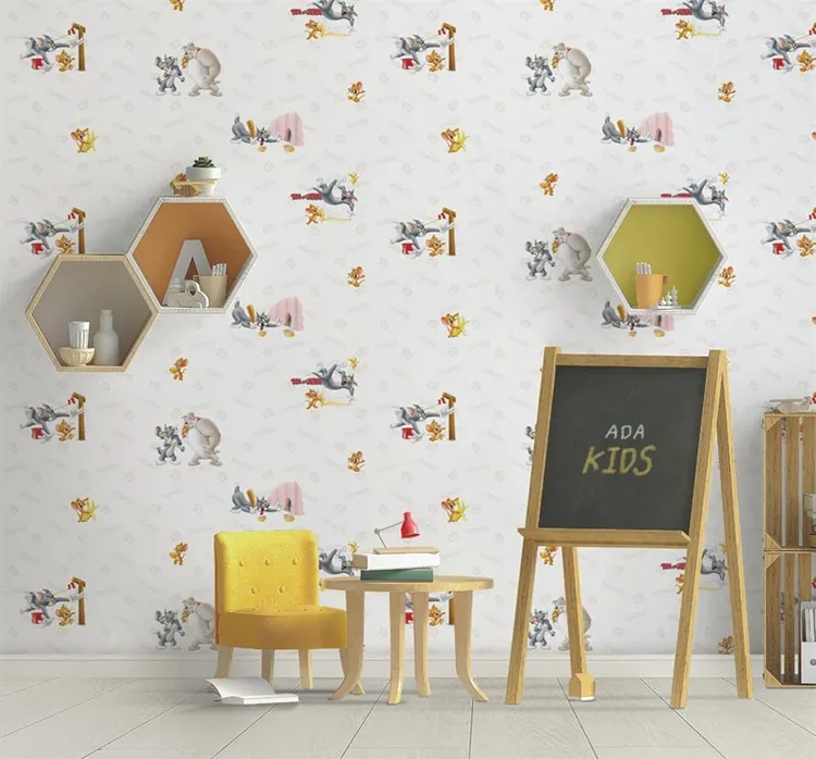 Ada Kids - Parati Tom e Gerry in due colorazioni su trama effetto tessuto. Rotoli grandi il doppio