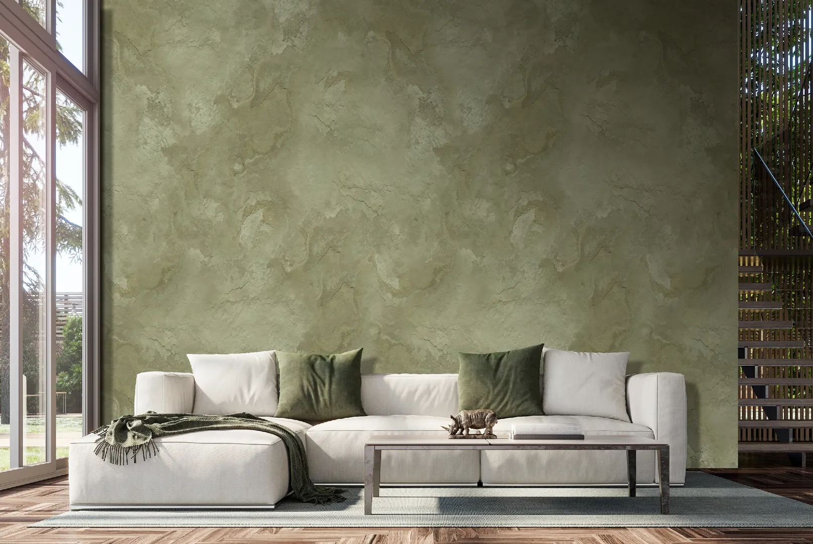 Feature Walls - Pannello parato materico effetto pietra. Ripetibile, dim. H2.80m x L2.12m