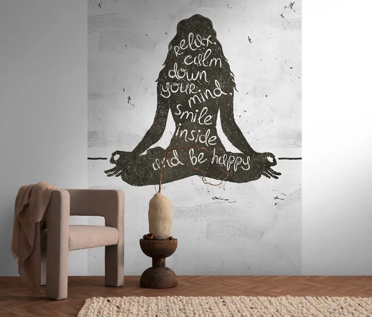 Unico - Parato relax, yoga astratto 3d dimensione L1.59m x H2.80m ripetibile