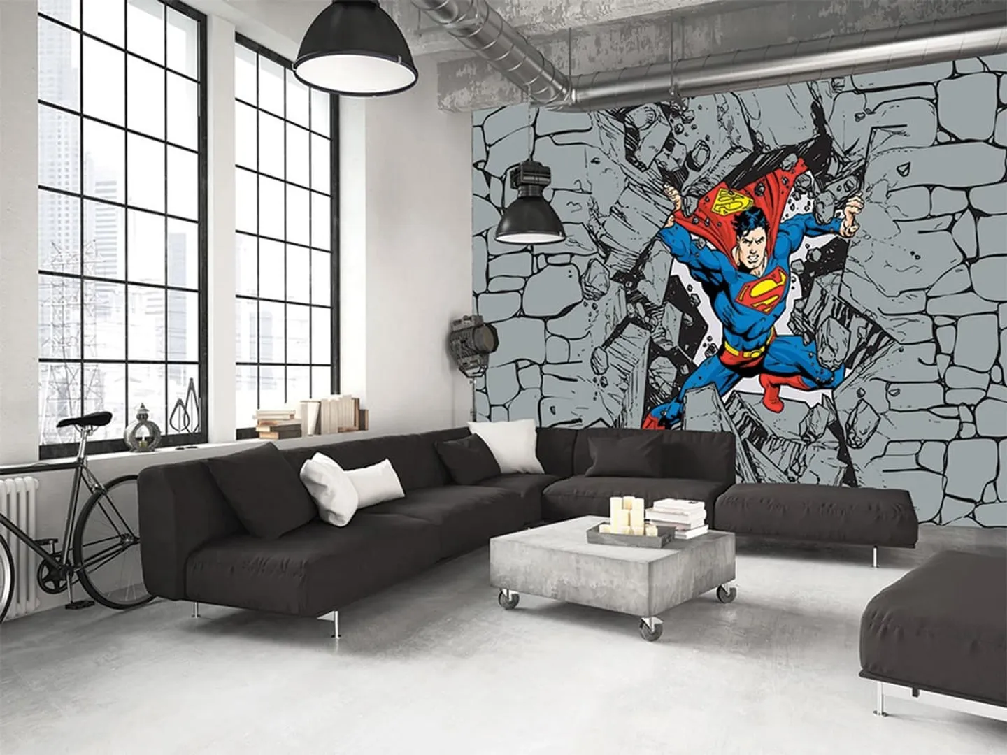 Ada Kids Murals - Carta da parato per ragazzo della Marvel, Superman, diverse dimensioni