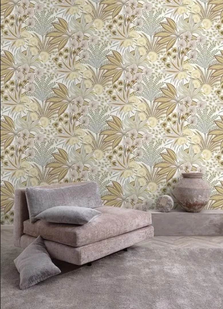 Karuna - Carta parato floreale in due colorazioni marca Ideco - Rasch