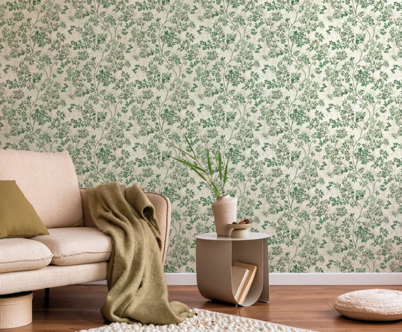 Tradizione Italiana - Carta da parato floreale in rilievo vari colori effetto materico