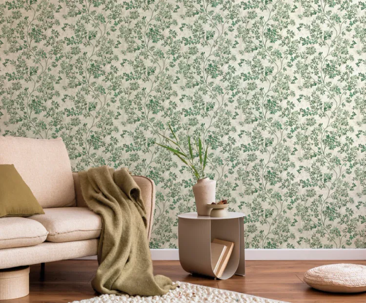Tradizione Italiana - Carta da parato floreale in rilievo vari colori effetto materico