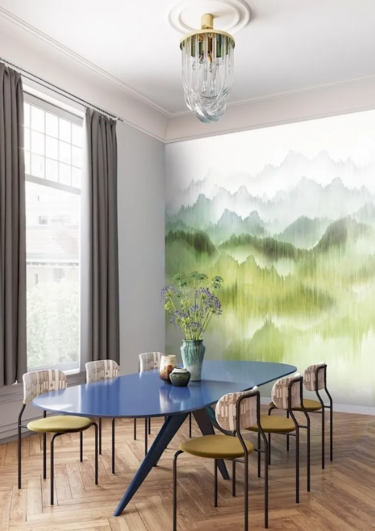 Spirit of Nature - Pannello foresta astratta ripetibile. Vendita a singola fascia da L1.27m x H3.00m