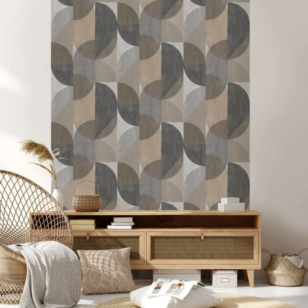 Sejours e Chambres - Parati geometrici in 2 colori. Stampa Effeline