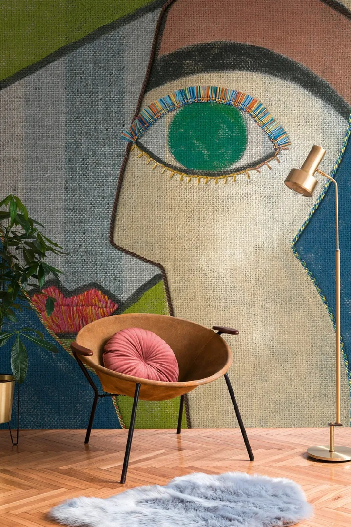 Unico - Fotomurale pittura Picasso tridimensionale. Dim. L2.12m x H2.80m non ripetibile