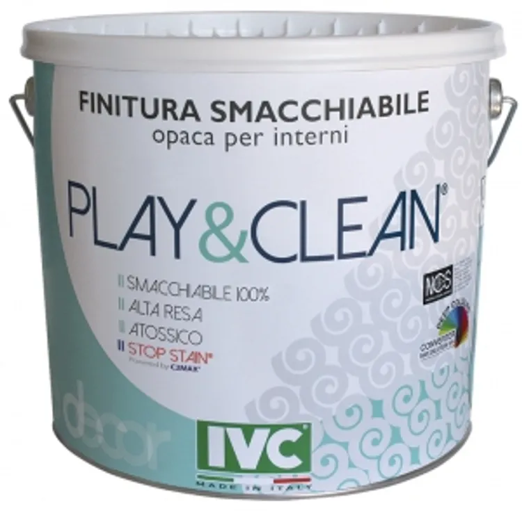 Play e Clean - Idropittura smalto opaco resistente alle macchie