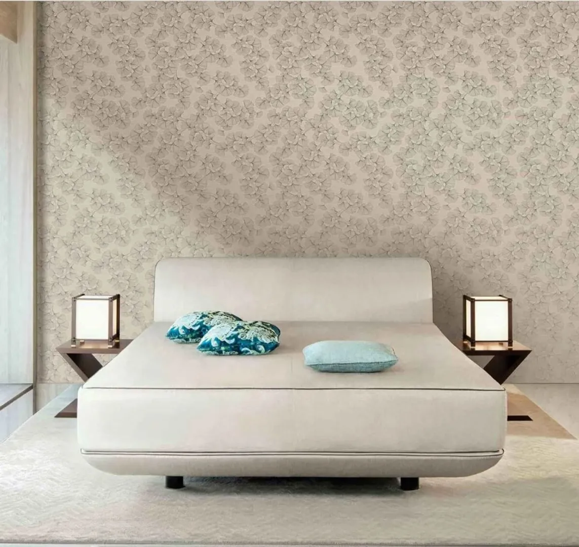 Armani Casa 8 - Parati in varie colorazioni con stampa floreale effetto lino