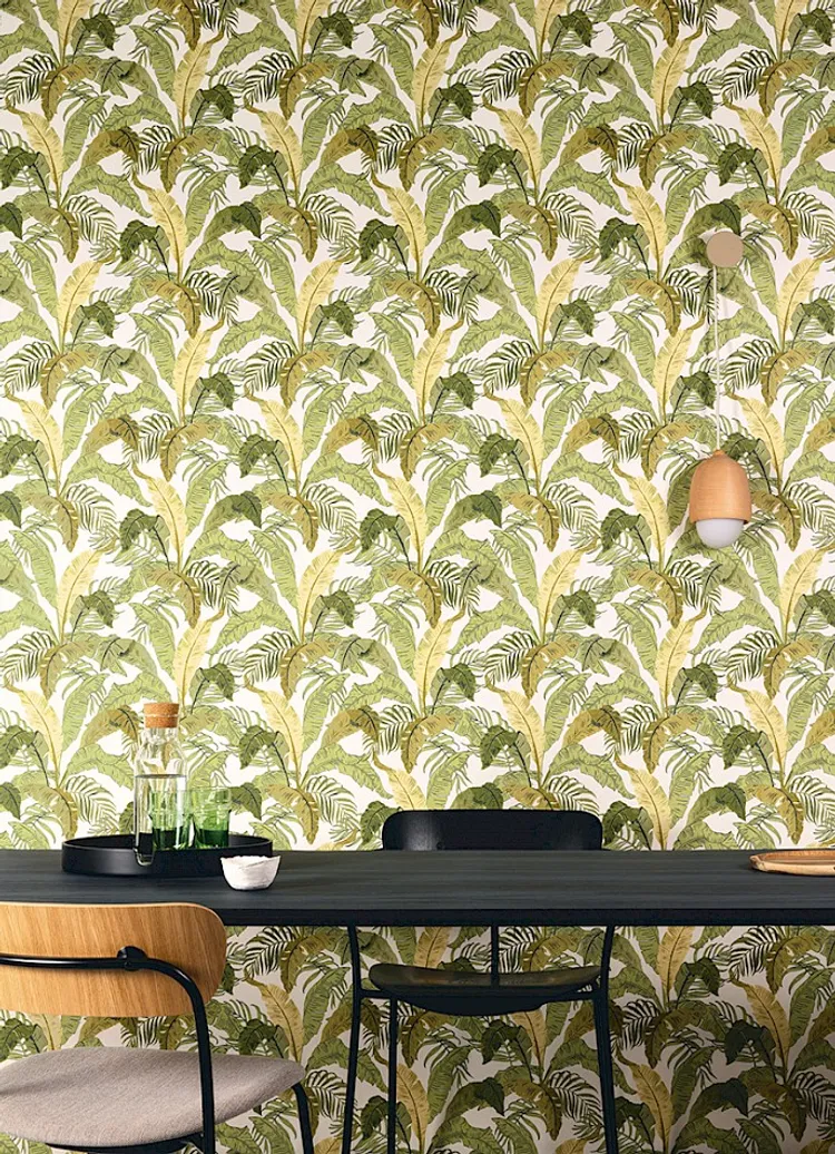 Lotus - Carta da parati tropicale in varie colorazioni in stile contemporaneo moderno