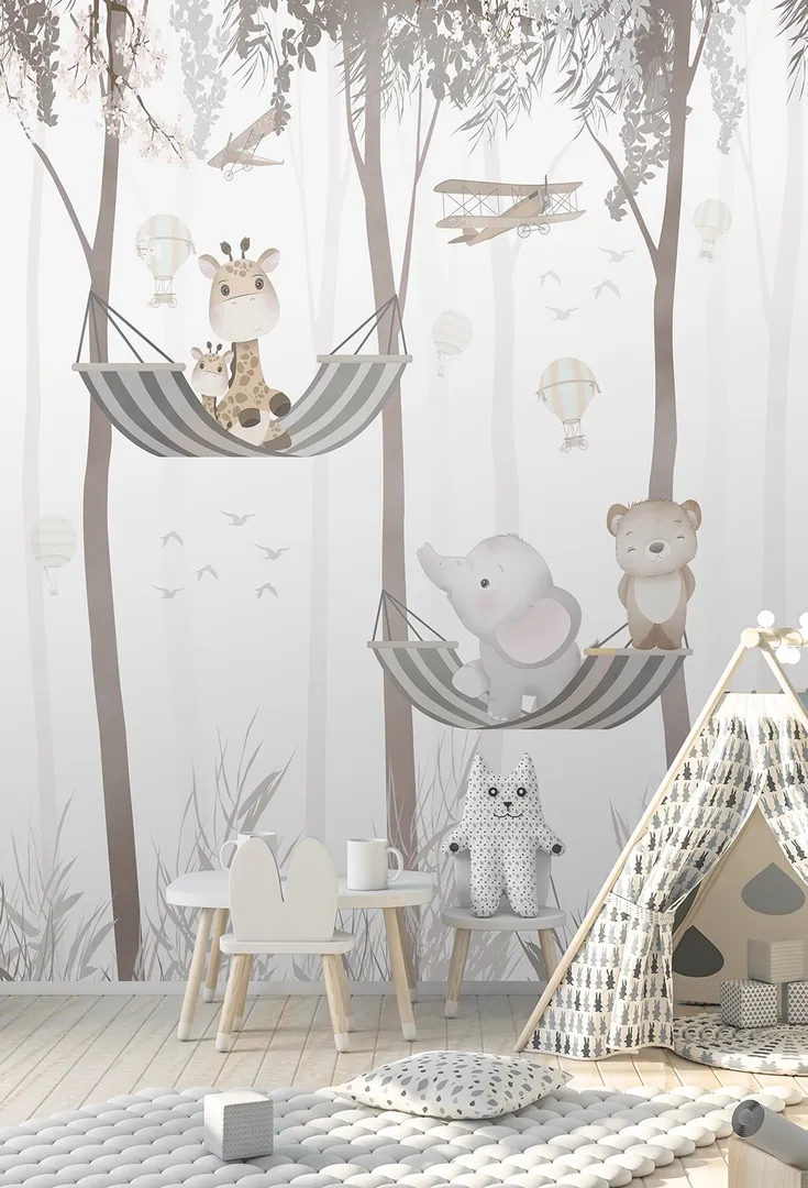Cute Walls - Parato bambini infanti ripetibile. Dim H2.80m x L2.12m