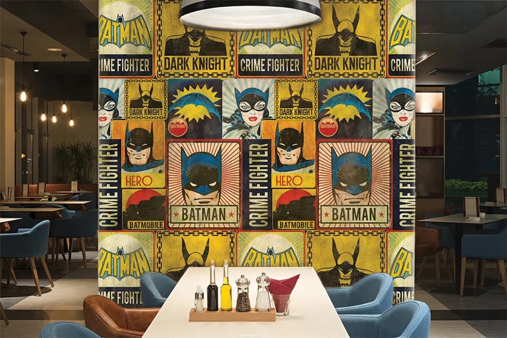 Ada Kids Murals - Parato fumetto Batman e Catwoman per camerette ragazzi. Varie dimensioni