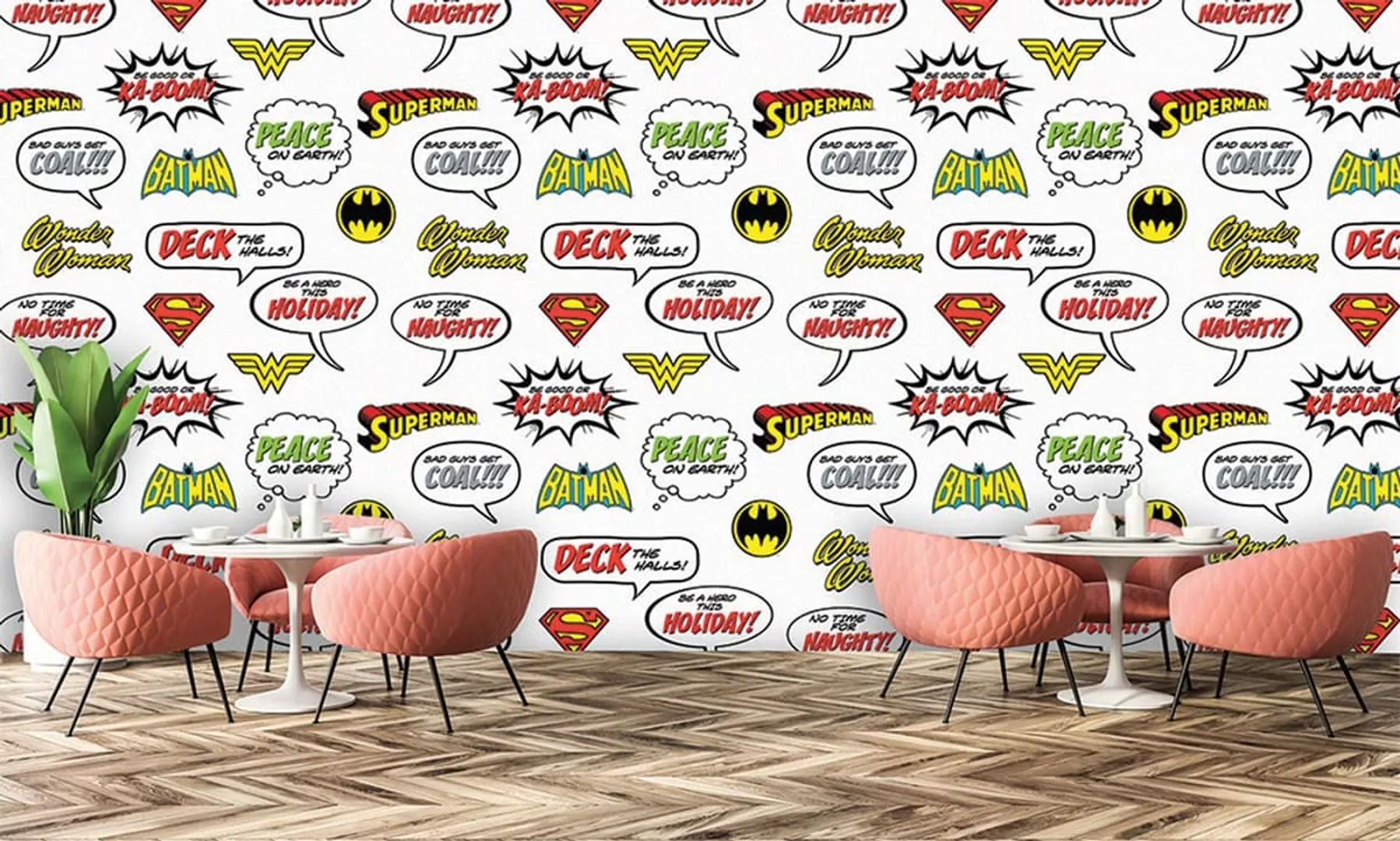 Ada kids Murals - Carta parati Batman e Superman effetto fumetto. Varie dimensioni