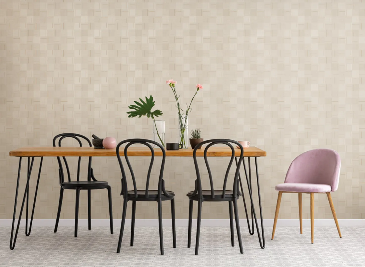 Outlet Home3 - Parato Jannelli e Volpi geometrico in rilievo stock 10 PZ