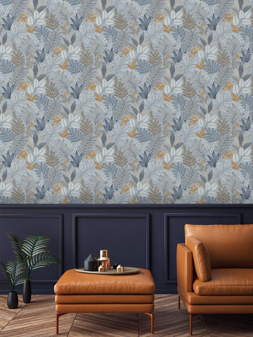 Allure - Carta da parato floreale in varie colorazioni con trama effetto tessuto