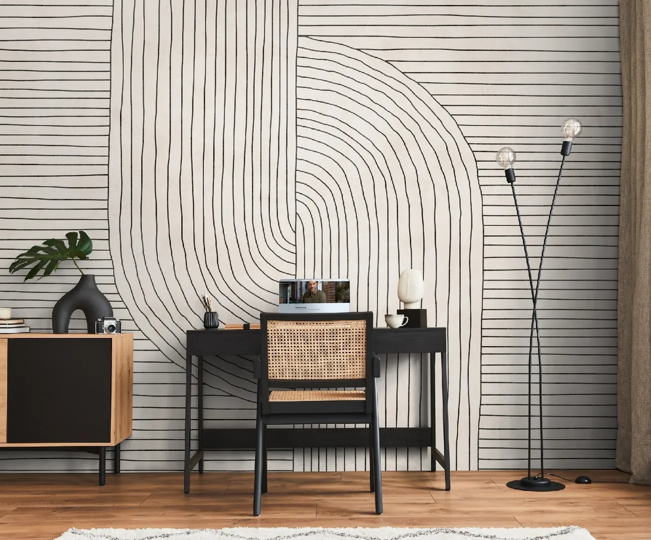 Unico - Parati geometrici tridimensionali Dimensione L3.71m x H2.80m non ripetibile