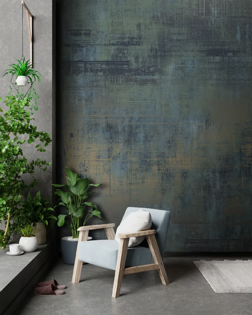Feature Walls - Carta parati ripetibile dim. H2.80m x L1.59m. Stampa stile metallico