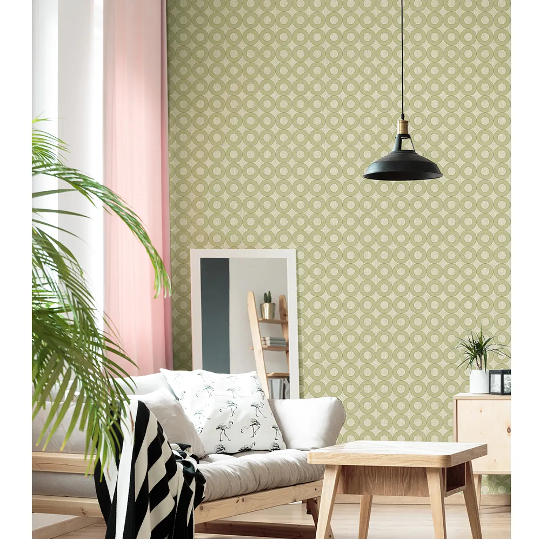 Floral Fusion - Carte da parati in varie referenze di colore moderna cerchi