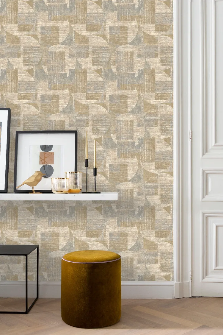 Allure - Parato geometrico effetto usurato in vari colori marca Effeline