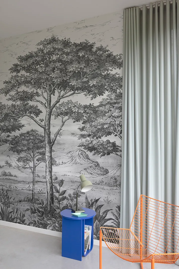 Orom 2  - Pannello stampa Alberi vintage in carta da parato Lung. 1.59m x H2.80m ripetitivo 