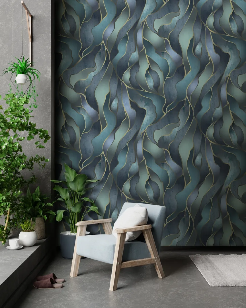 Feature Walls - Carta parati astratta in varie colorazioni. Ripetibile, dim. H.2.80m x L2.12m