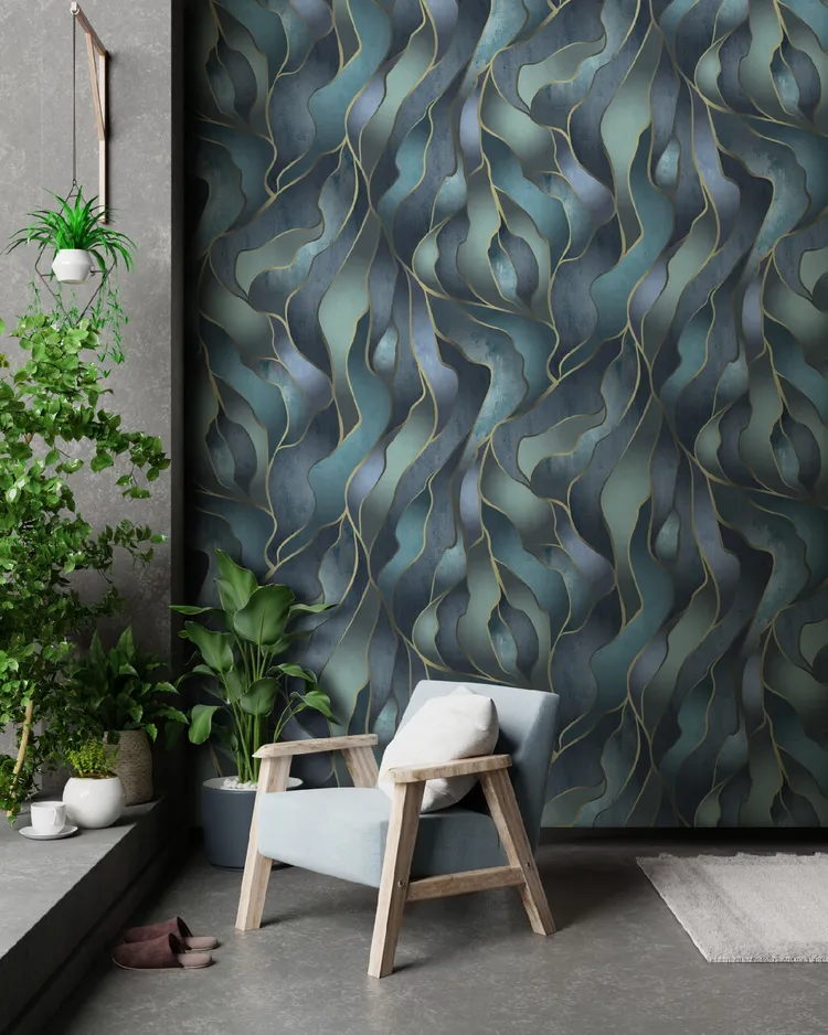 Feature Walls - Carta parati astratta in varie colorazioni. Ripetibile, dim. H.2.80m x L2.12m