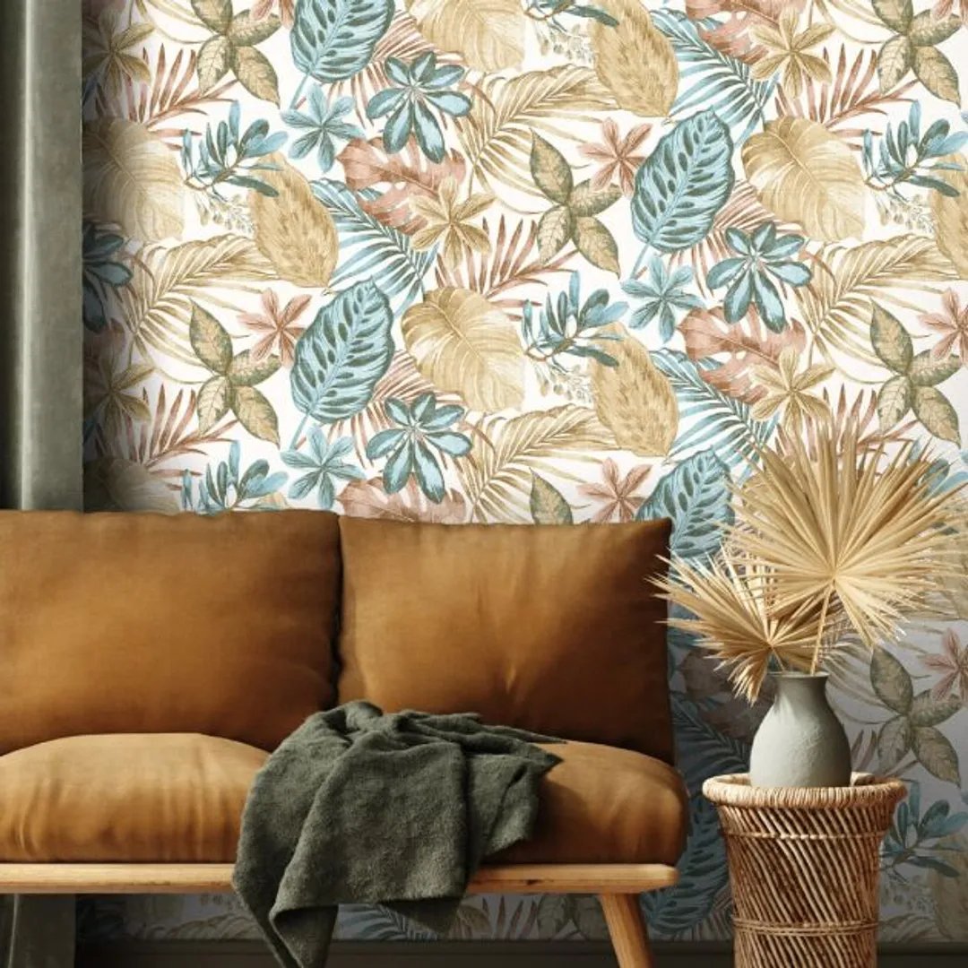 Sejours e Chambres - Parati tropicali in 2 colorazioni effetto tessuto