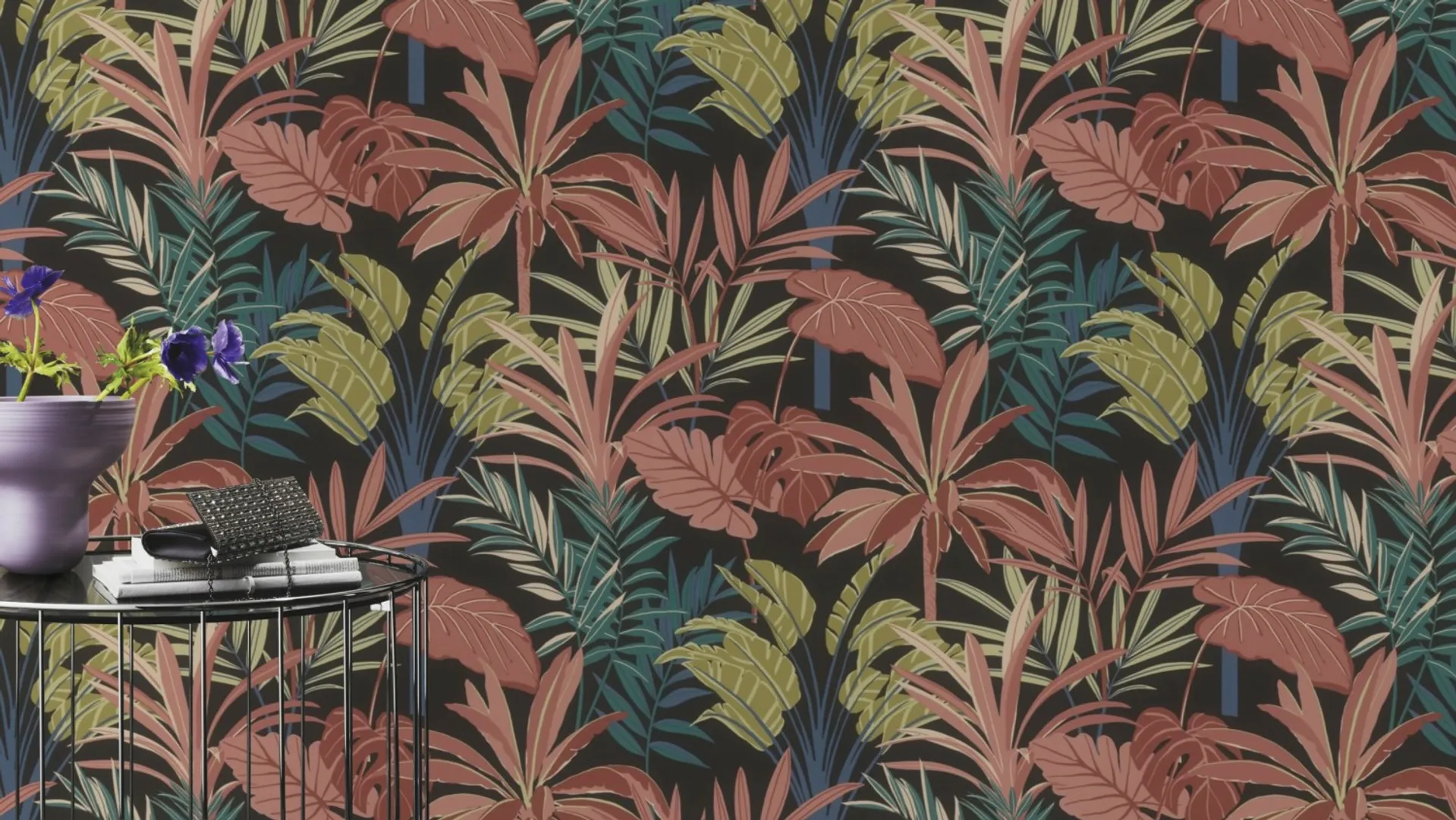 Savana - Carta da parato tropicale vari colori lavabile colori vivi