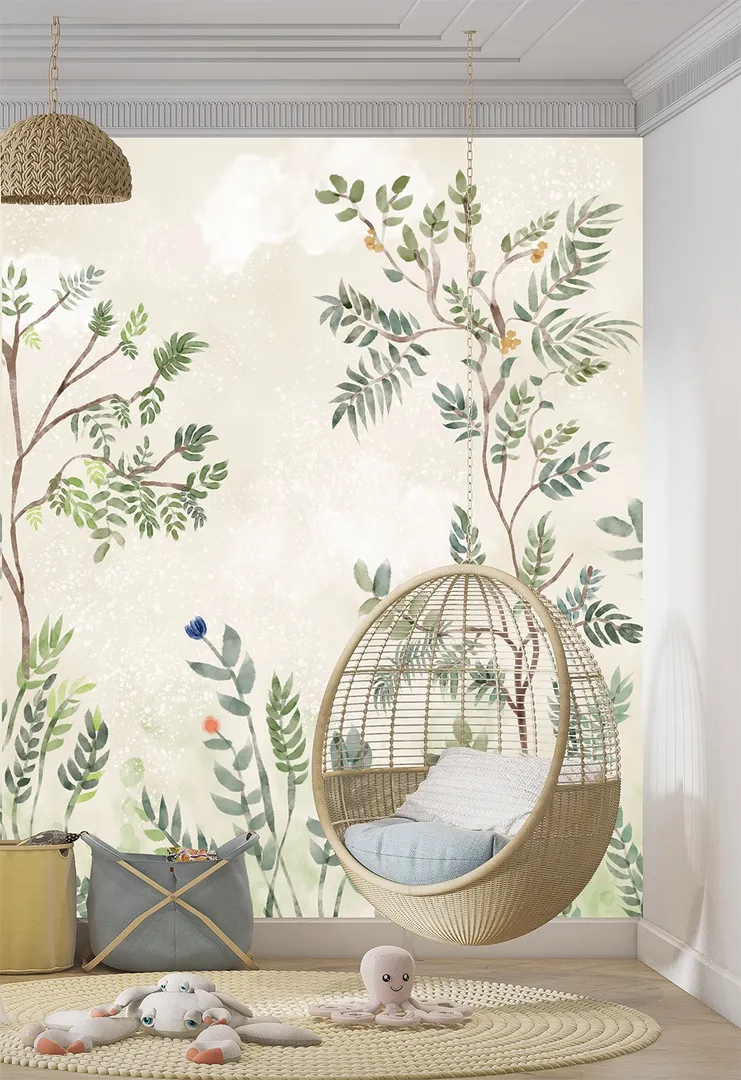 Cute Walls - Parato con alberelli per camerette. Dim. H2.80m x L2.12m