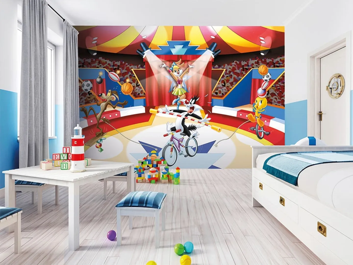 Ada Kids Murals - Carta da parato per cameretta bambini con Loonely Tunes in varie dimensioni