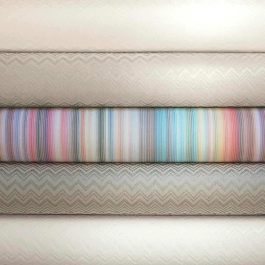 Missoni 02 - Parato floccato effetto velluto in vari colori