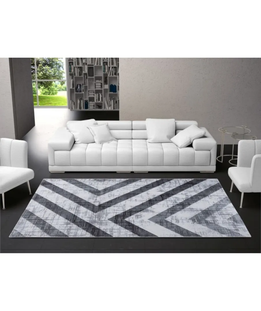 Tappeto Collezione Double Collection in lana pettinata disegno geometrico
