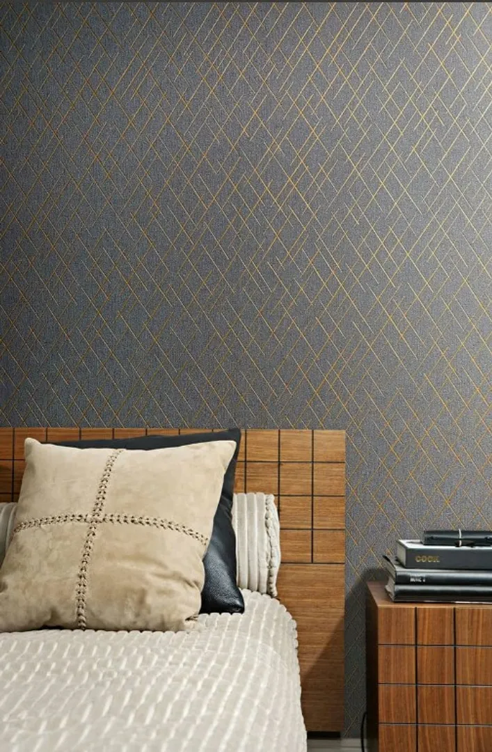 Miami - Carta da parato in vari colori geometrica con riflessi di luce