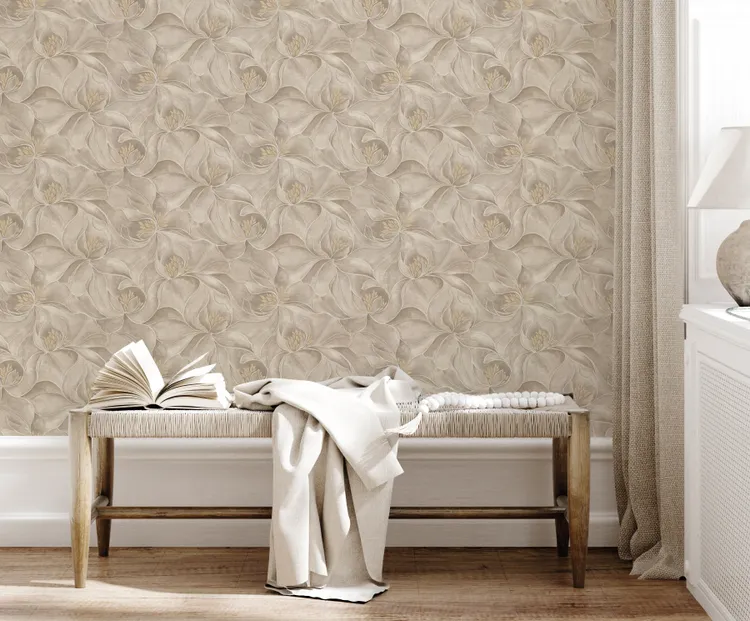 Casa Chic - Carta da parato floreale in rilievo. Varie colorazioni