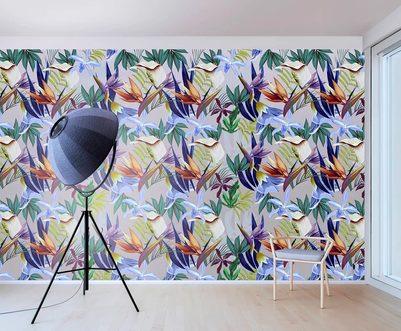 Wonderwall vol1 -  Pannello in carta da parato tropicale, dimensioni L188cm x H300cm ripetibile