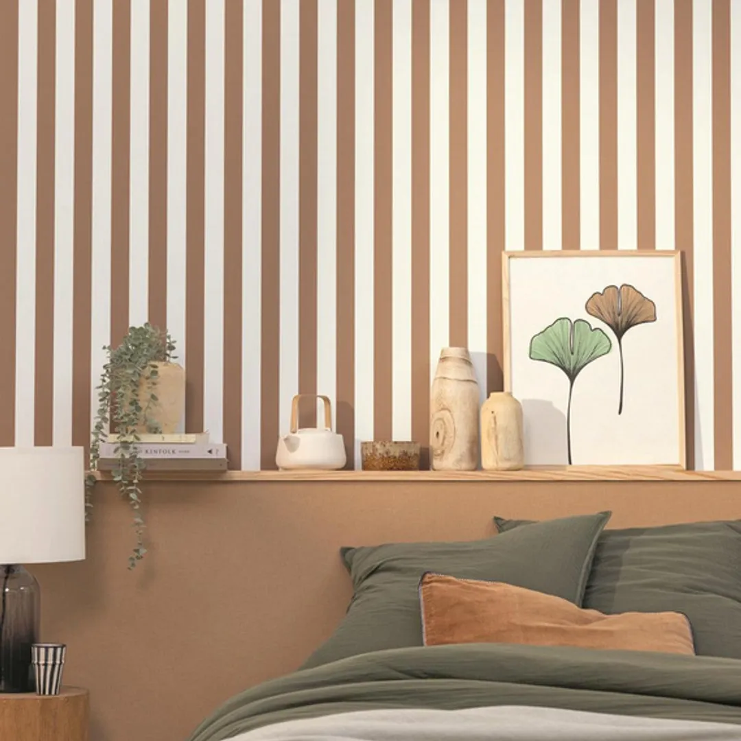 Basics - Parati rigati di varie colorazioni. Righe da 4cm. Marca Caselio