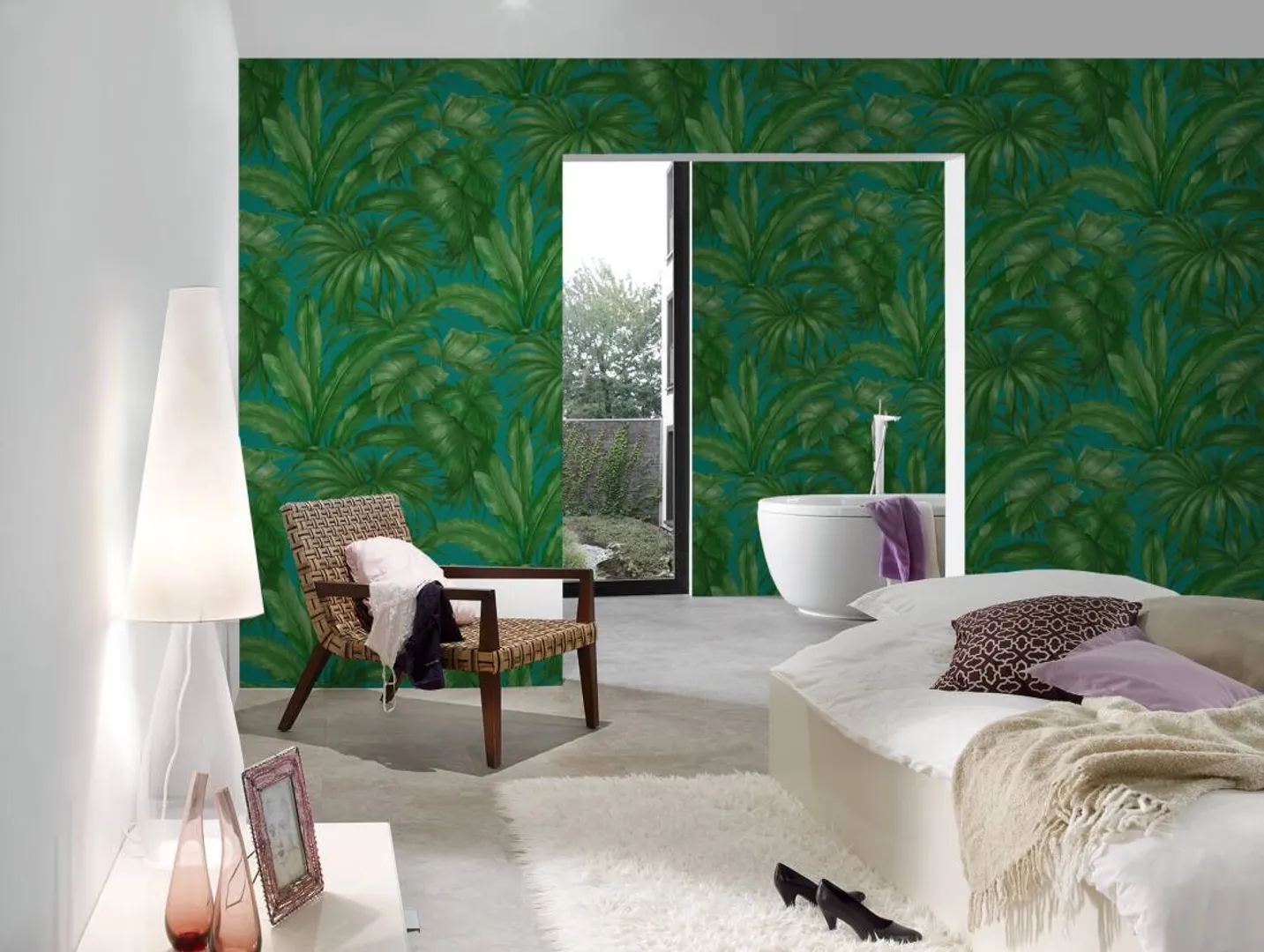 Versace 5 - Parato tropicale griffato in varie colorazioni. Lieve rilievo